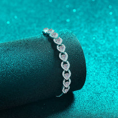 1 Carat Moissanite 925 Sterling Silver Bracelet