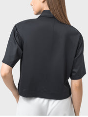 Half Button Short Sleeve Active T-Shirt