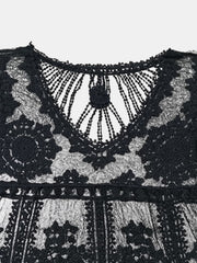 Lace Round Neck Cover-Up