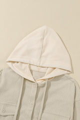 Pocketed Hooded Long Sleeve Jacket